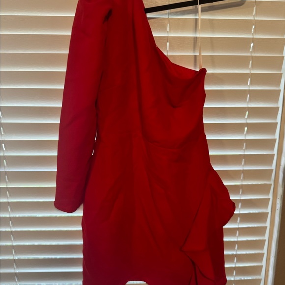 Lovers + Friends Vibrant Red One-Shoulder Dress - Picture 3 of 5